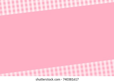 Pink Gingham pattern. Texture from rhombus/squares for - plaid, tablecloths, clothes, shirts, dresses, paper, bedding, blankets, quilts and other textile products. Vector illustration.
