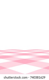 Pink Gingham pattern. Texture from rhombus/squares for - plaid, tablecloths, clothes, shirts, dresses, paper, bedding, blankets, quilts and other textile products. Vector illustration.