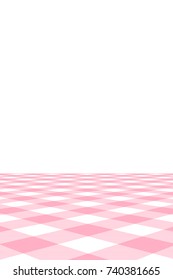 Pink Gingham pattern. Texture from rhombus/squares for - plaid, tablecloths, clothes, shirts, dresses, paper, bedding, blankets, quilts and other textile products. Vector illustration.