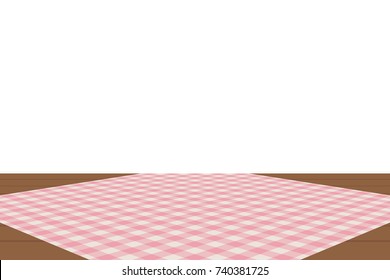 Pink Gingham pattern. Texture from rhombus/squares for - plaid, tablecloths, clothes, shirts, dresses, paper, bedding, blankets, quilts and other textile products. Vector illustration.