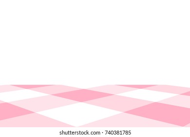 Pink Gingham pattern. Texture from rhombus/squares for - plaid, tablecloths, clothes, shirts, dresses, paper, bedding, blankets, quilts and other textile products. Vector illustration.