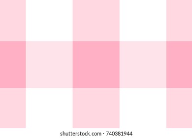 Pink Gingham pattern. Texture from rhombus/squares for - plaid, tablecloths, clothes, shirts, dresses, paper, bedding, blankets, quilts and other textile products. Vector illustration.