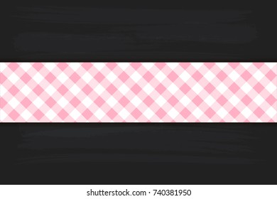 Pink Gingham pattern. Texture from rhombus/squares for - plaid, tablecloths, clothes, shirts, dresses, paper, bedding, blankets, quilts and other textile products. Vector illustration.