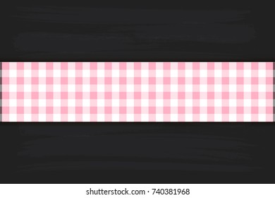 Pink Gingham pattern. Texture from rhombus/squares for - plaid, tablecloths, clothes, shirts, dresses, paper, bedding, blankets, quilts and other textile products. Vector illustration.