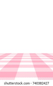 Pink Gingham pattern. Texture from rhombus/squares for - plaid, tablecloths, clothes, shirts, dresses, paper, bedding, blankets, quilts and other textile products. Vector illustration.
