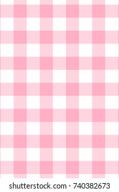 Pink Gingham pattern. Texture from rhombus/squares for - plaid, tablecloths, clothes, shirts, dresses, paper, bedding, blankets, quilts and other textile products. Vector illustration.