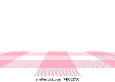 Pink Gingham pattern. Texture from rhombus/squares for - plaid, tablecloths, clothes, shirts, dresses, paper, bedding, blankets, quilts and other textile products. Vector illustration.