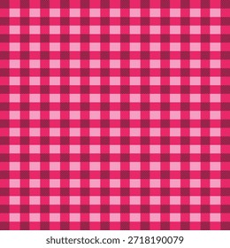 Fondo de patrón de Vector inconsútil de tela escocesa rosa