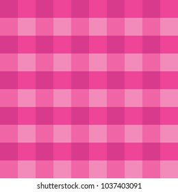 Pink gingham seamless vector background pattern design. Texture from rhombus or squares for plaid, tablecloths, clothes, shirts, dresses, paper and other textile products.