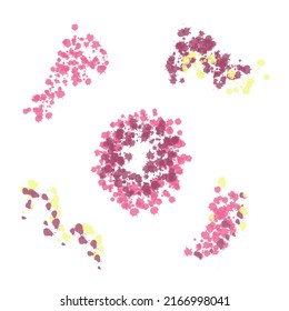 Fondo de glamour rosa .Ilustración de material vectorial decorativo rosa para impresión, tarjeta, postal, tela, textil.