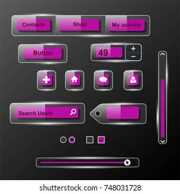 Pink glass interface
