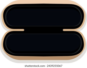 Ilustración vectorial de caja de gafas rosadas