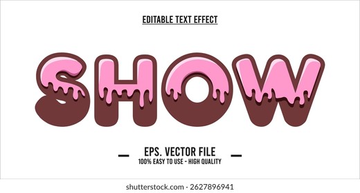 Pink Glaze Text Effect – Editable Font with Sweet Dripping Icing Style