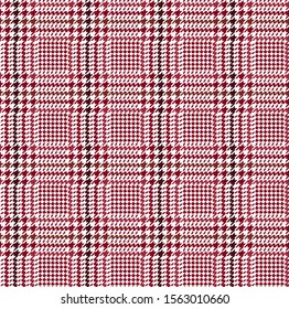 Pink glen check pattern. Stylish hounds tooth checkered design.