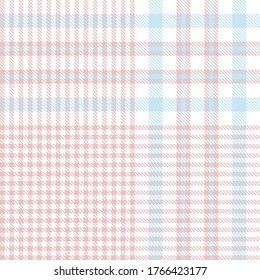 Pink Glen Plaid textured seamless pattern suitable for fashion textiles and graphics