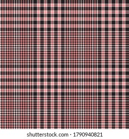 Pink Glen Plaid textured seamless pattern suitable for fashion textiles and graphics
