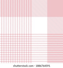 Pink Glen Plaid textured seamless pattern suitable for fashion textiles and graphics