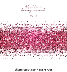 Pink glitter border background