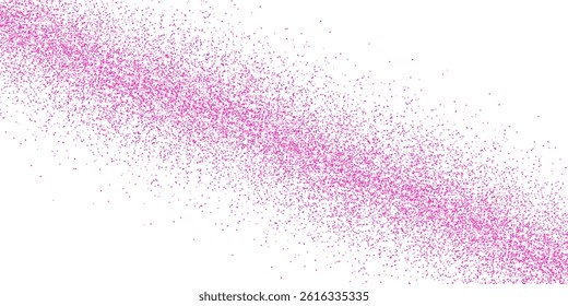 Pink glitter sparkle on a transparent background. Rose Gold Vibrant background with twinkle lights. Vector illustration.