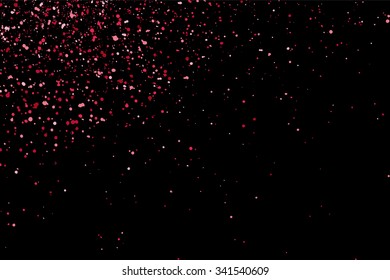 Pink glitter texture on a black background.  Vector illustration,eps 10.