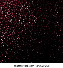 Pink glitter texture on a black background.   Vector illustration,eps 10.