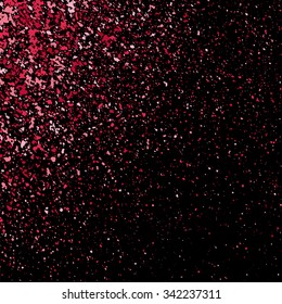 Pink glitter texture on a black background..  Vector illustration,eps 10.