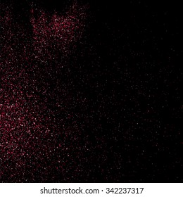 Pink glitter texture on a black background..  Vector illustration,eps 10.