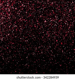 Pink glitter texture on a black background.  Vector illustration,eps 10.
