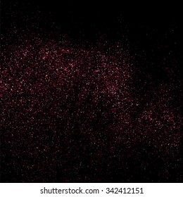 Pink glitter texture on a black background.   Vector illustration,eps 10.