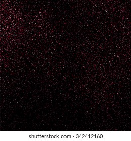 Pink glitter texture on a black background.   Vector illustration,eps 10.