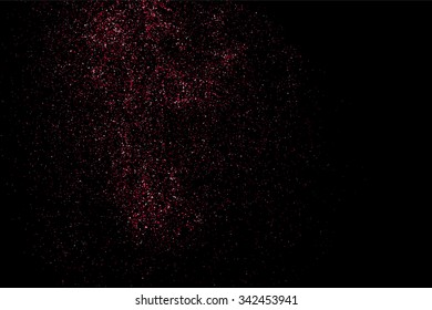 Pink glitter texture on a black background.  Vector illustration,eps 10.