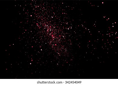 Pink glitter texture on a black background. .  Vector illustration,eps 10.
