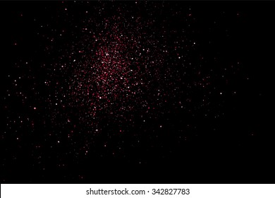 Pink glitter texture on a black background.  Vector illustration,eps 10.