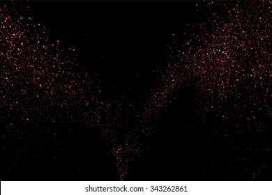 Pink glitter texture on a black background.  Vector illustration,eps 10.