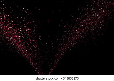 Pink glitter texture on a black background.  Vector illustration,eps 10.