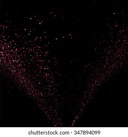 Pink glitter texture on a black background.   Vector illustration,eps 10.