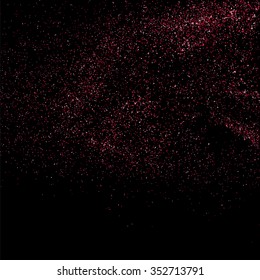 Pink glitter texture on a black background.  Vector illustration,eps 10.