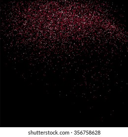 Pink glitter texture on a black background.   Vector illustration,eps 10.