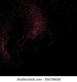 Pink glitter texture on a black background.  Vector illustration,eps 10.