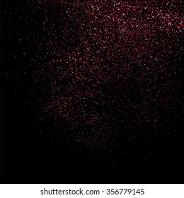 Pink glitter texture on a black background.   Vector illustration,eps 10.
