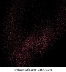 Pink glitter texture on a black background.  Vector illustration,eps 10.