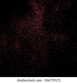 Pink glitter texture on a black background.  Vector illustration,eps 10.