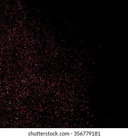 Pink glitter texture on a black background..  Vector illustration,eps 10.