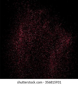 Pink glitter texture on a black background.   Vector illustration,eps 10.