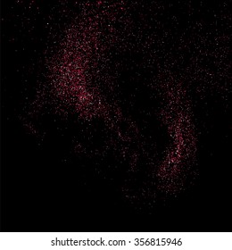 Pink glitter texture on a black background.   Vector illustration,eps 10.