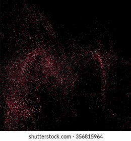 Pink glitter texture on a black background.  Vector illustration,eps 10.