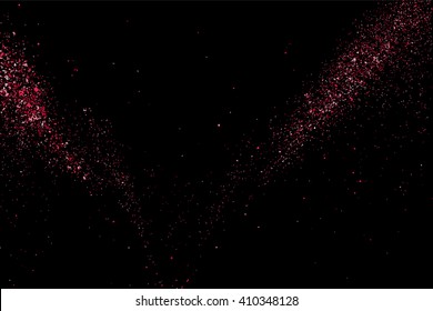 Pink glitter texture on a black background.   Vector illustration,eps 10.