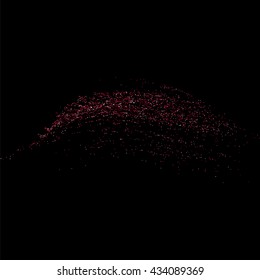 Pink glitter texture on  black background.  Vector illustration,eps 10.