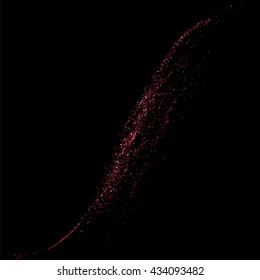 Pink glitter texture on  black background.  Vector illustration,eps 10.