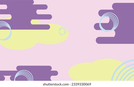 diseño de fondo de globo rosa con formas geométricas de estilo minimalista